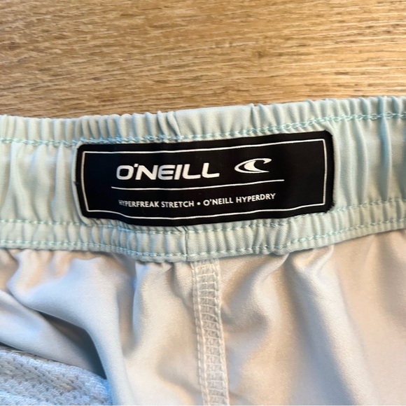 O’NEILL Swimming Trunks Shorts Sz Large Pastel Wide Striped Elastic Drawstring - Picture 3 of 9